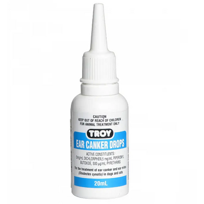 Troy Ear Canker Drops 貓犬用耳潰瘍耳蟎滴劑￼20ml